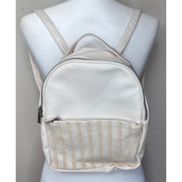 wild fable Handbags - Wild Fable White Faux Leather Backpack Bag